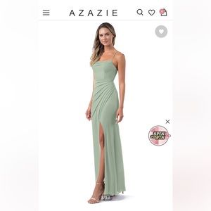 Sage green bridesmaid dress 
Azazie Kalea - worn once!